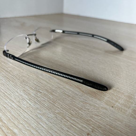 Ray-Ban RB8402 2502 Eyeglasses Rimless Carbon Fiber Black Frames 52-17-140 - Picture 7 of 11